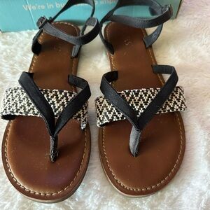 Toms Black and Brown Sandals